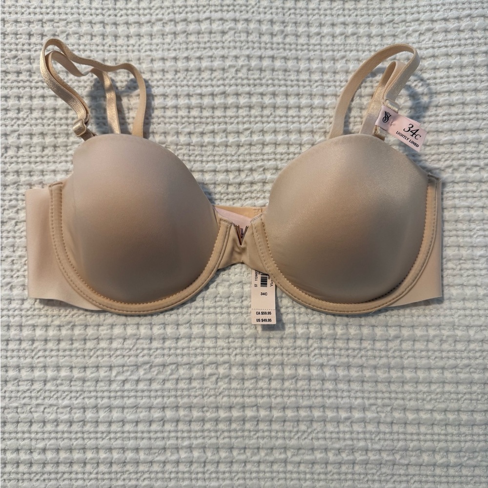 NWT!! Victoria’s Secret Illusions Lightly Lined Smooth Strapless Bra, Size 34c